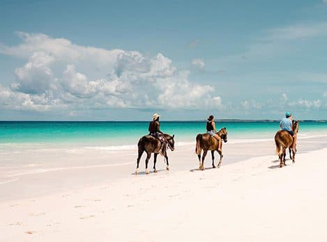 horseback riding on the beach