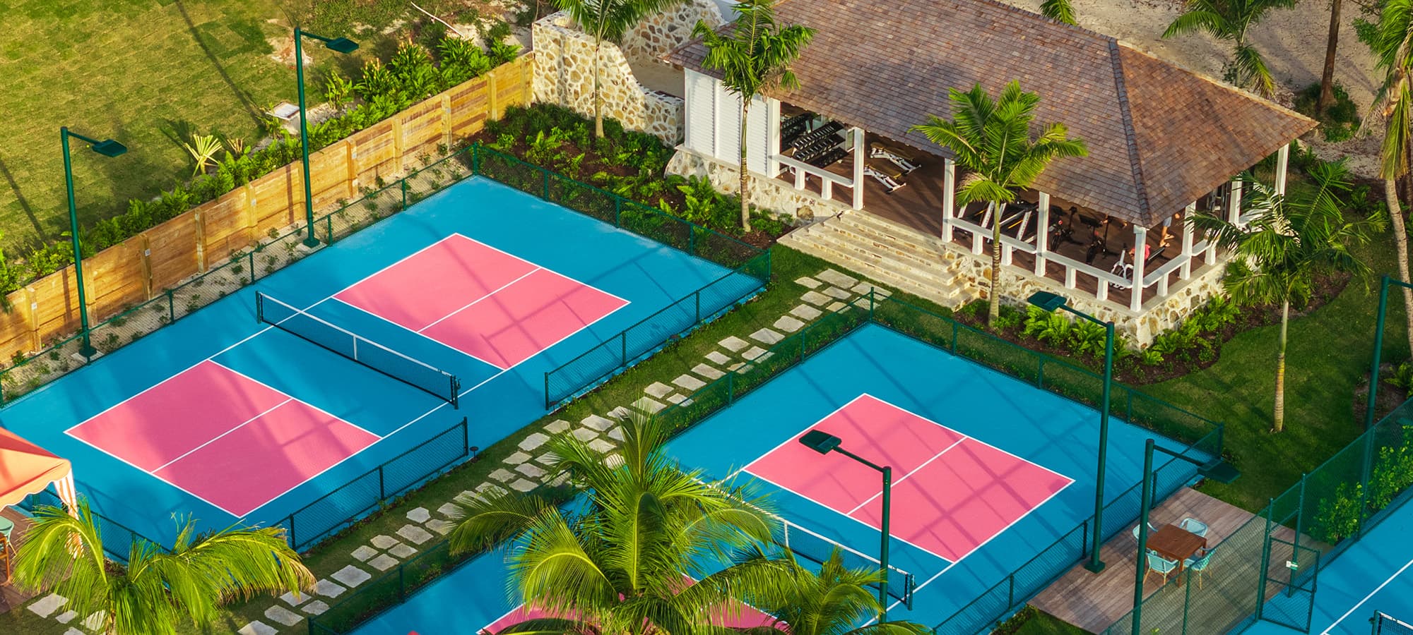 fitness facility and pickle and paddle board courts