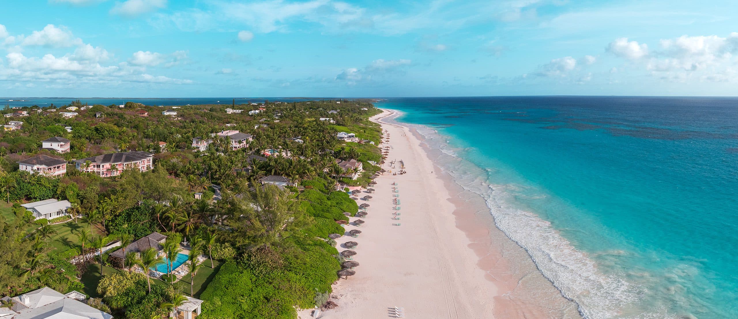 aerial view of coral sands