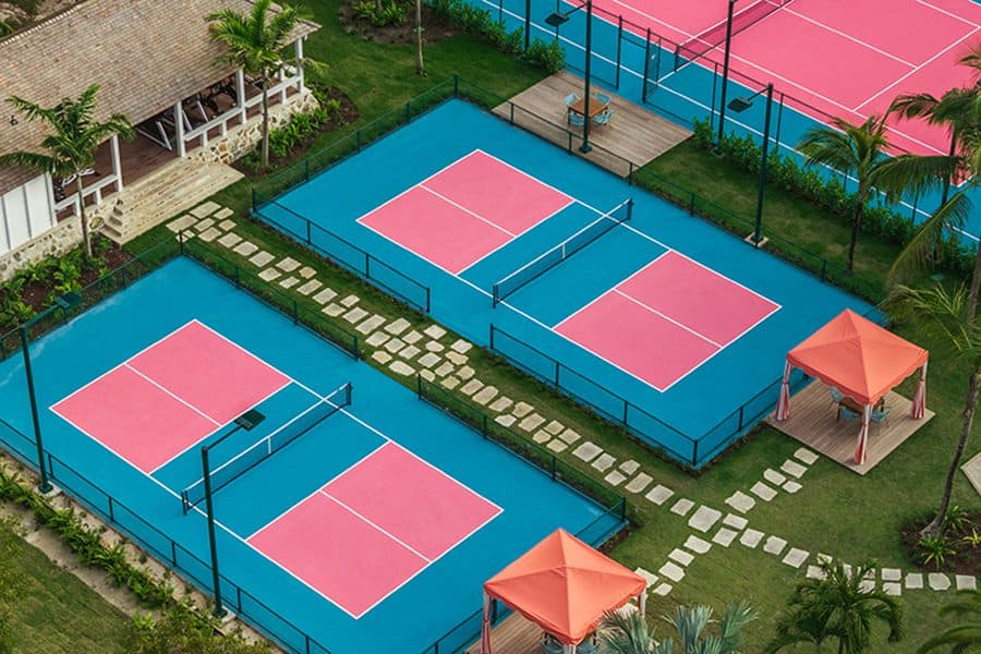fitness center and pickleball courts