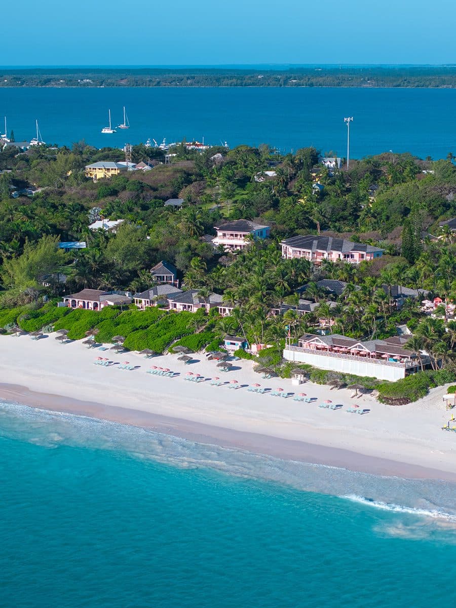 drone view of coral sands