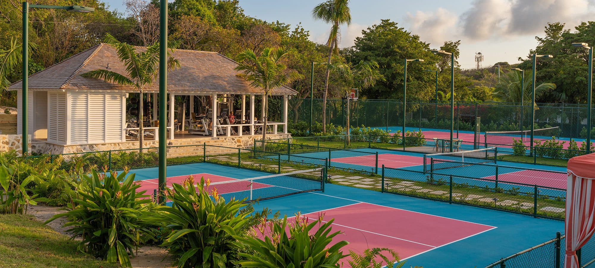 pickleball courts and fitness center