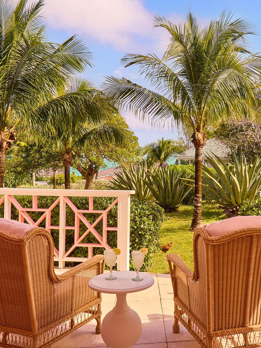 two chairs on terrace in Briland House