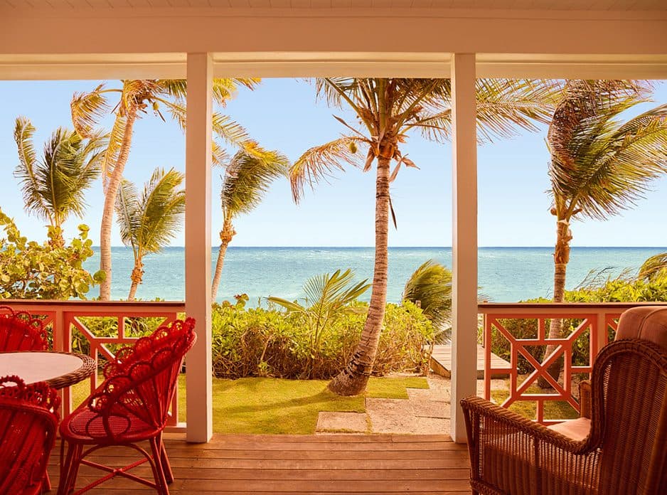 view from terrace of sea cottage ocean front