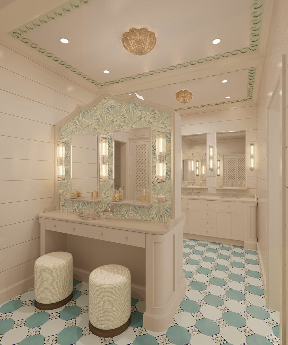 turquoise waters changing room