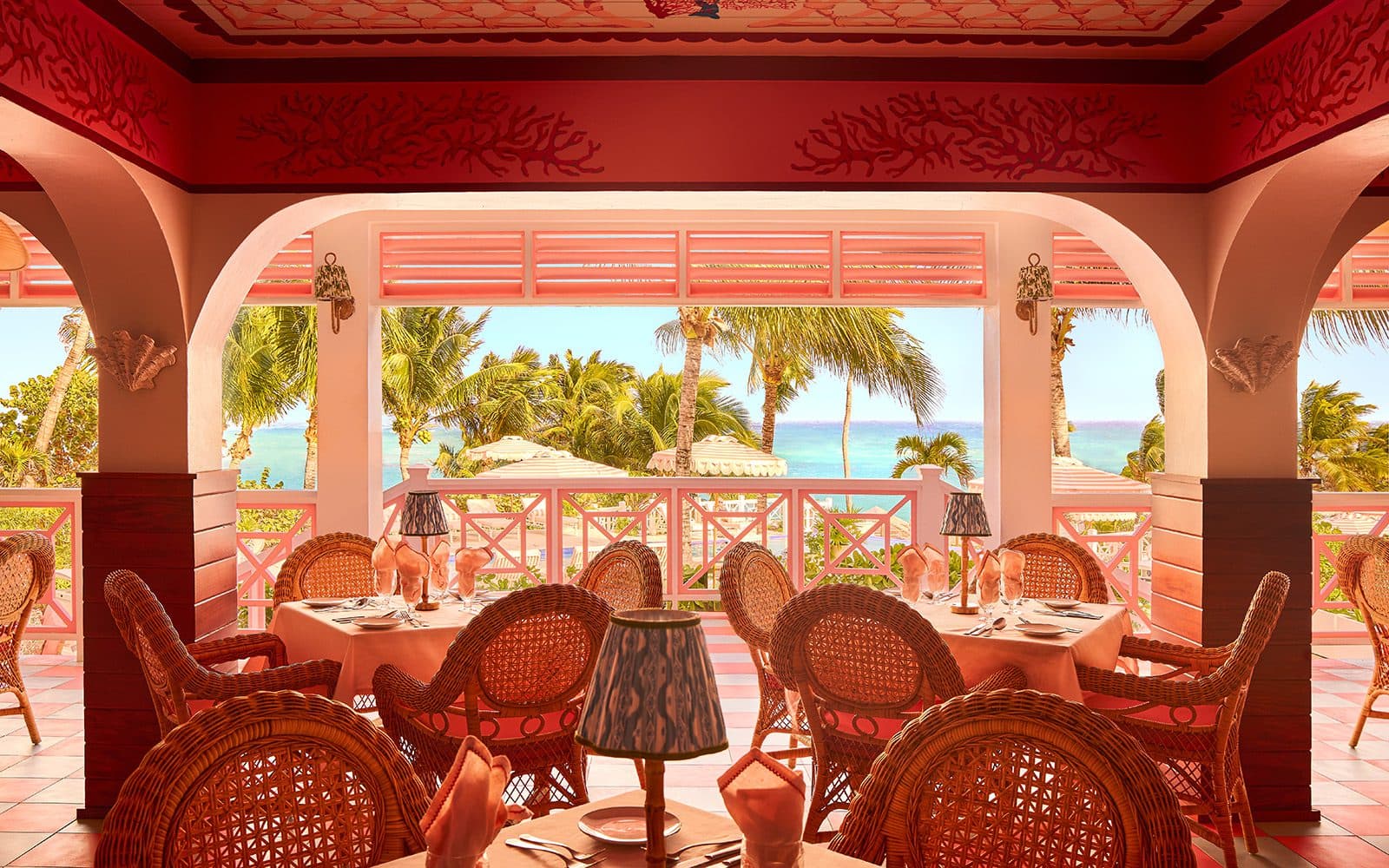 beach view from pink mermaid