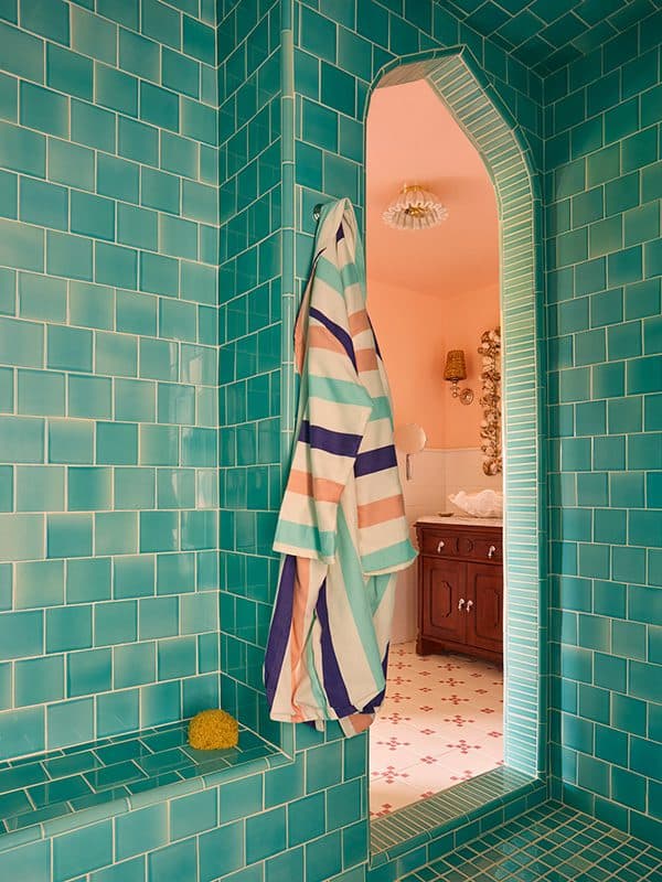 shower with robe