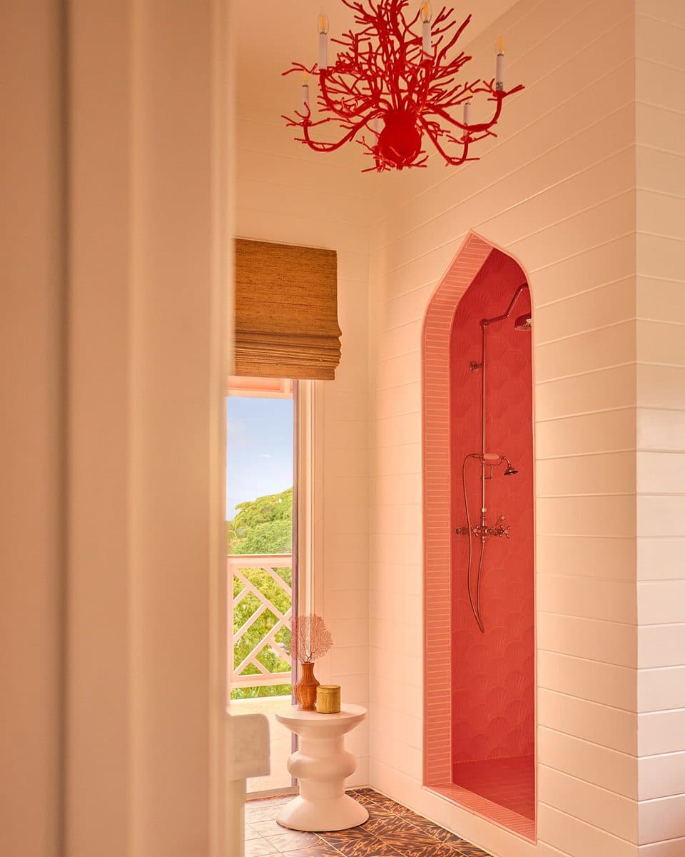 Brett's pink tile shower