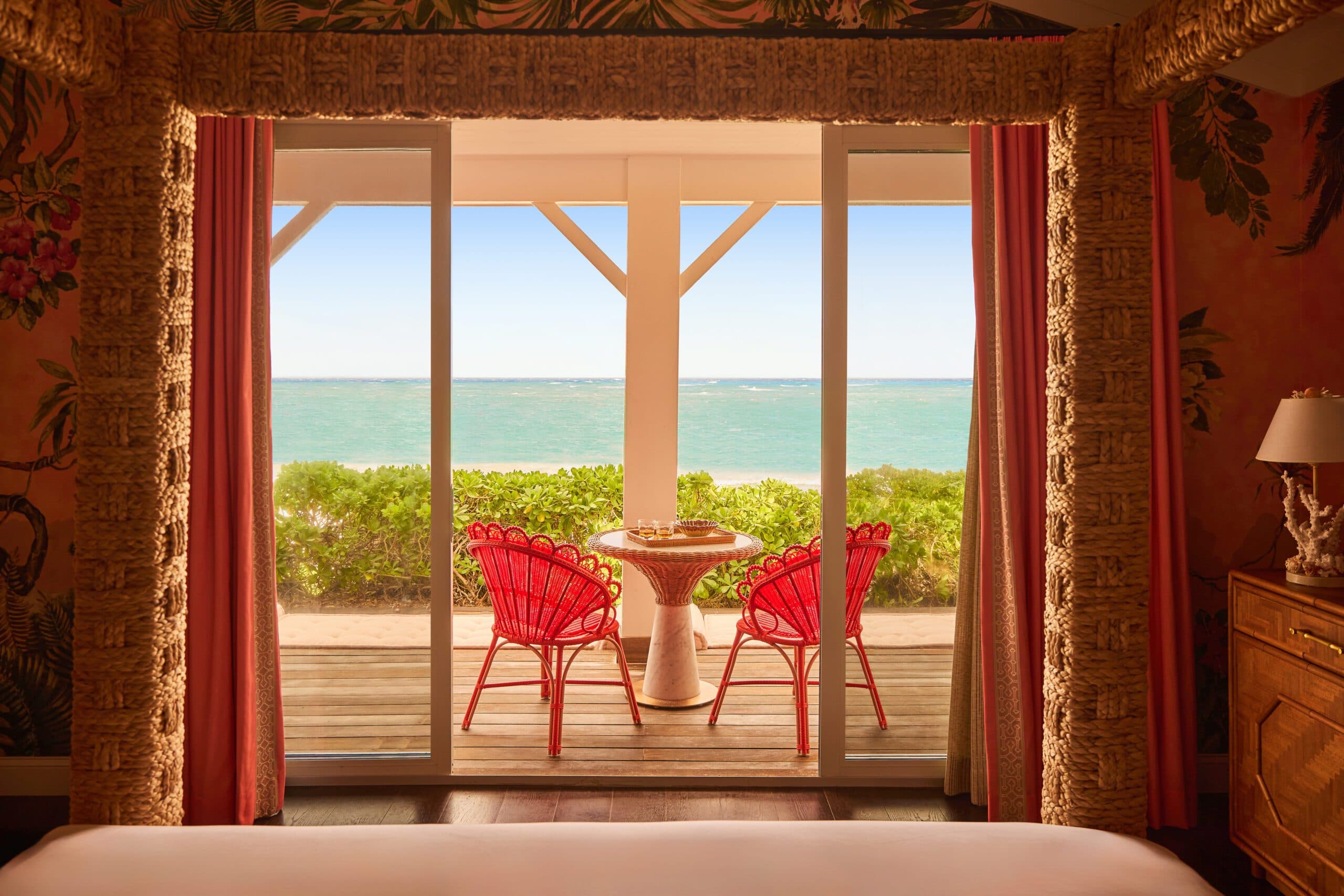 view from bedroom in 2 bedroom cottage