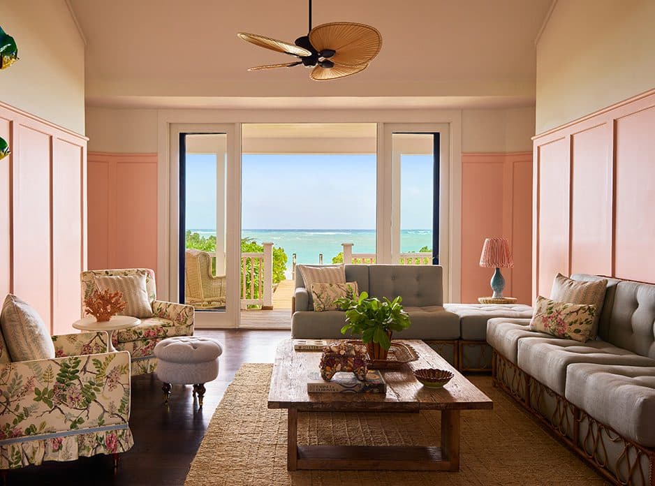 view from living room in two bedroom cottage with kitchen