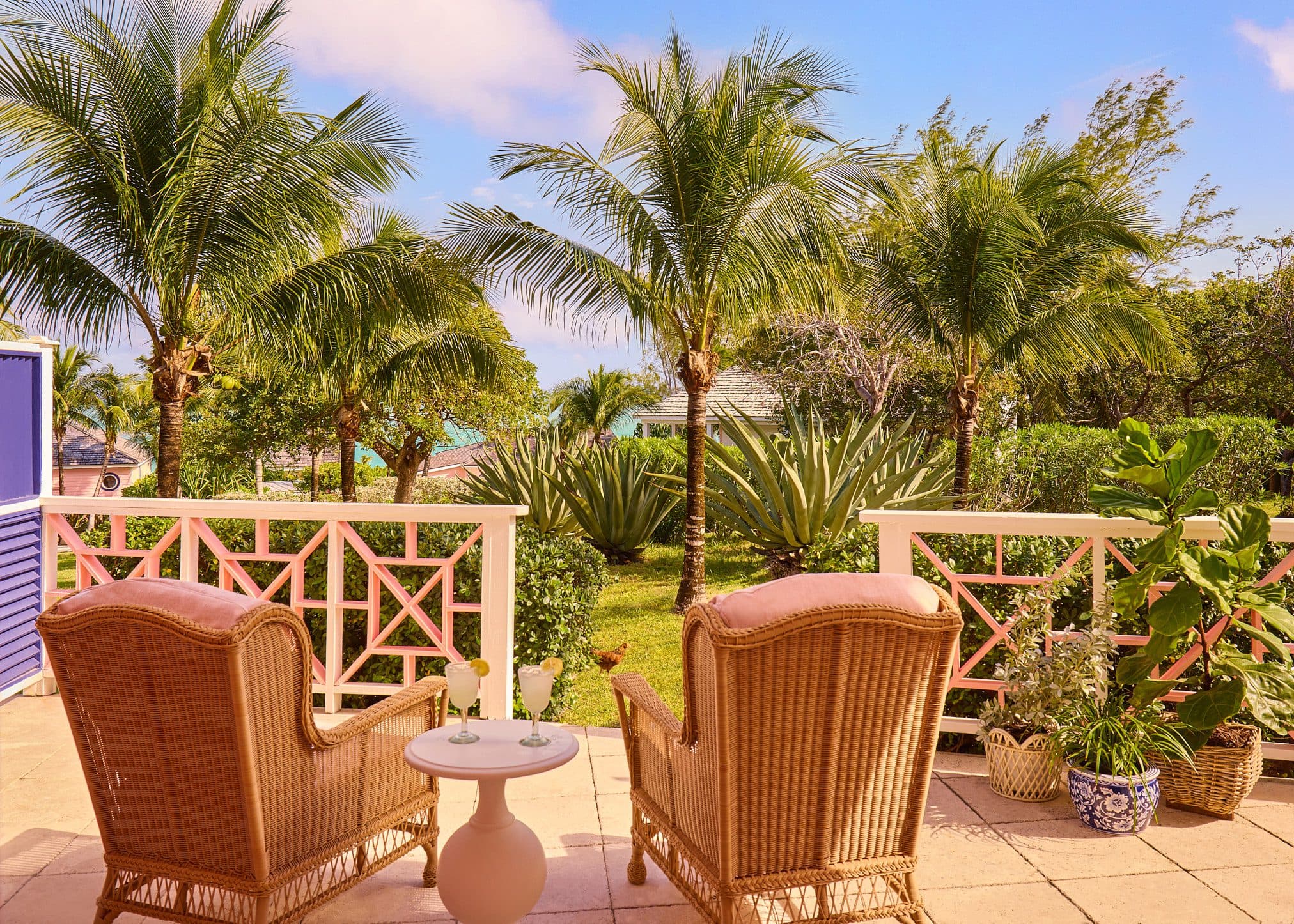 chairs on a terrace in Briland House