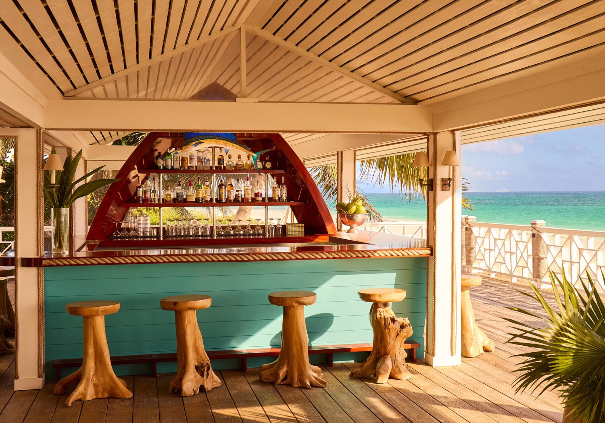 View of the ocean from the Beach Bar