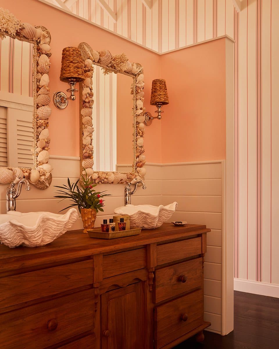 double vanity in two bedroom cottage