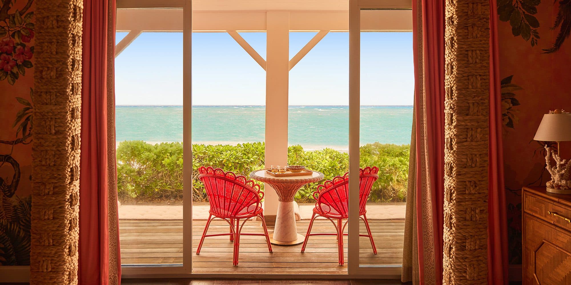 view of ocean from king bedroom